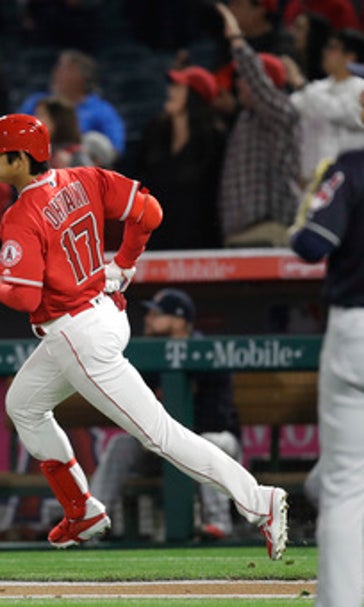 Ohtani hits first ML homer in first Angel Stadium at-bat